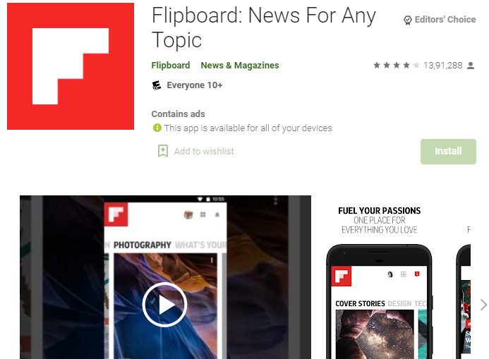 Flip Board tech news update trends app
