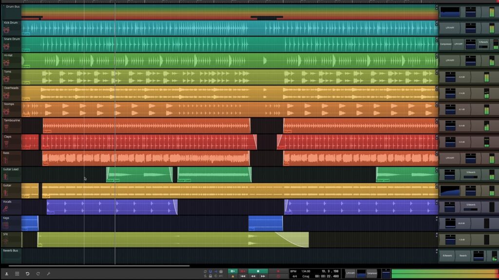 Waveform free software for making music