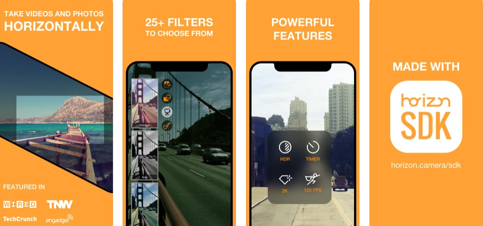 horizon camera application for making movie from iphone