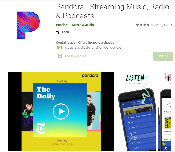 pandora music app