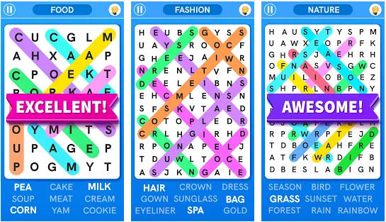 word search gaming application for android and ios